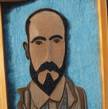 inlaid art of a&nbsp;man