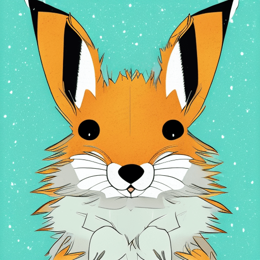 Stable Diffusion. Inkpunk-Diffusion-v2. Text Prompt: portrait of a super cute hybrid fox rabbit in a snowy pine forest. Sampling Method: DPM++ 2S A Sampling Steps: 20