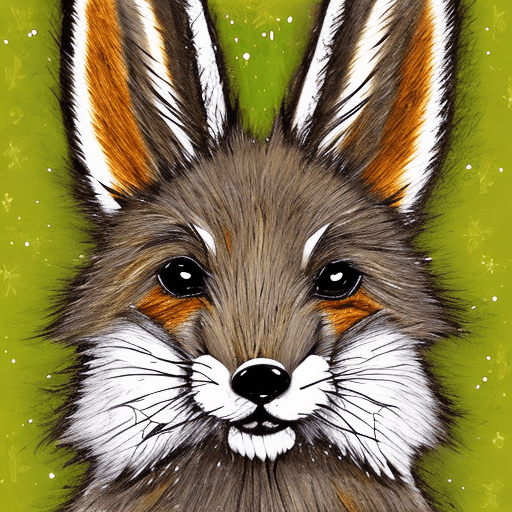 Stable Diffusion. Inkpunk-Diffusion-v2. Text Prompt: portrait of a super cute hybrid fox rabbit in a snowy pine forest Sampling Method: UniPC Sampling Steps: 20